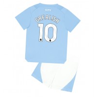 Manchester City Jack Grealish #10 Heimtrikotsatz Kinder 2023-24 Kurzarm (+ Kurze Hosen)